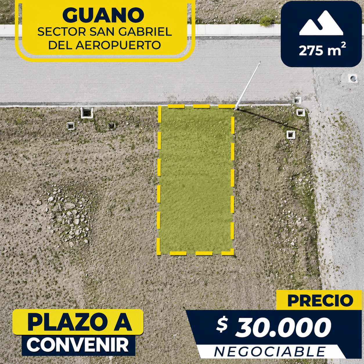 TERRENO EN VENTA GUANO CREDITO DIRECTO