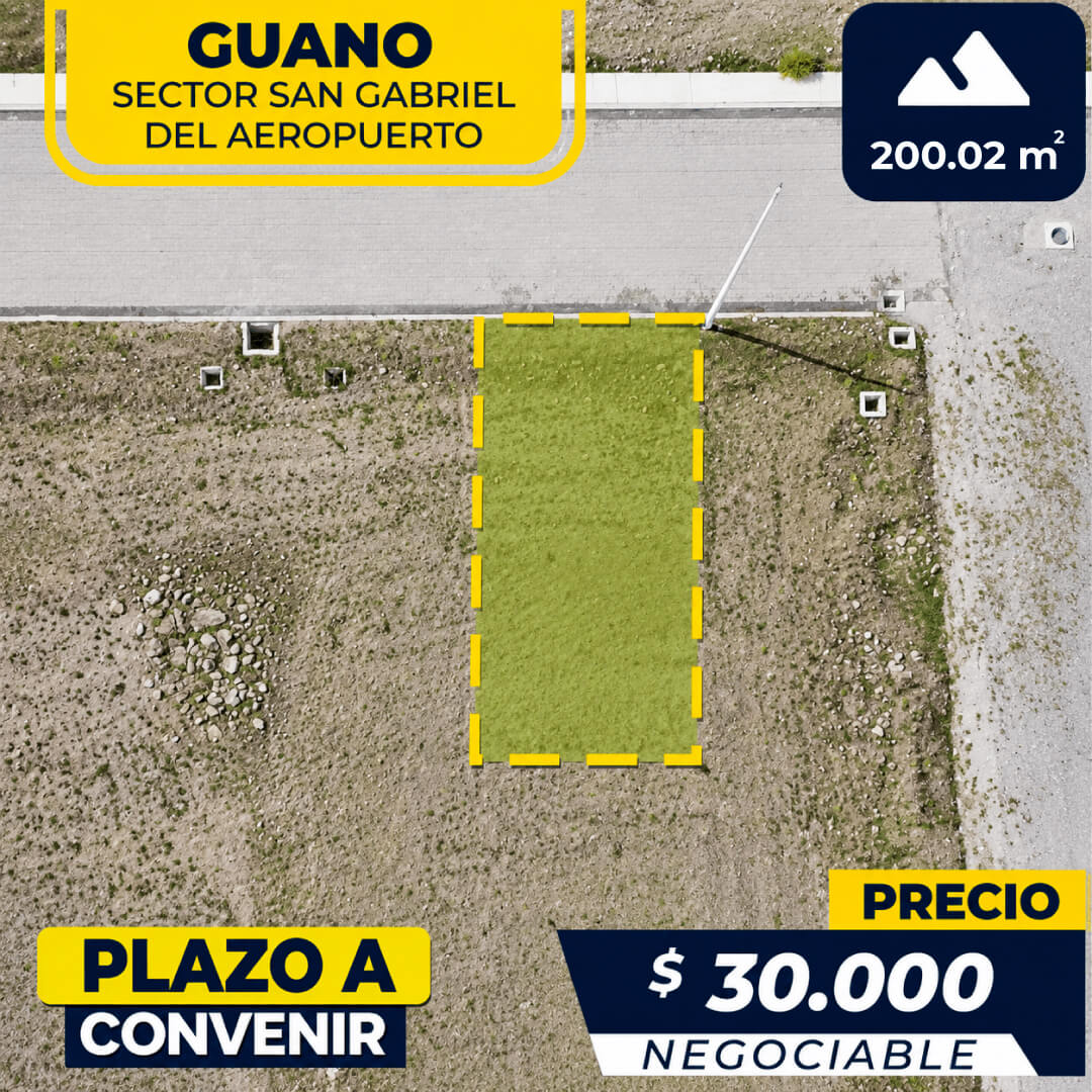 TERRENO EN VENTA GUANO CREDITO DIRECTO